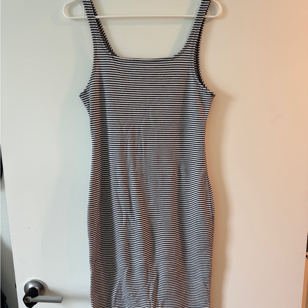 Black and White Striped Dress